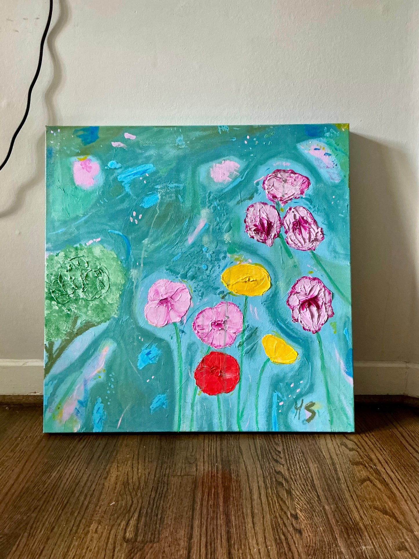 Original Painting: Brief Bloom | 30” x 30”| Impasto on Canvas