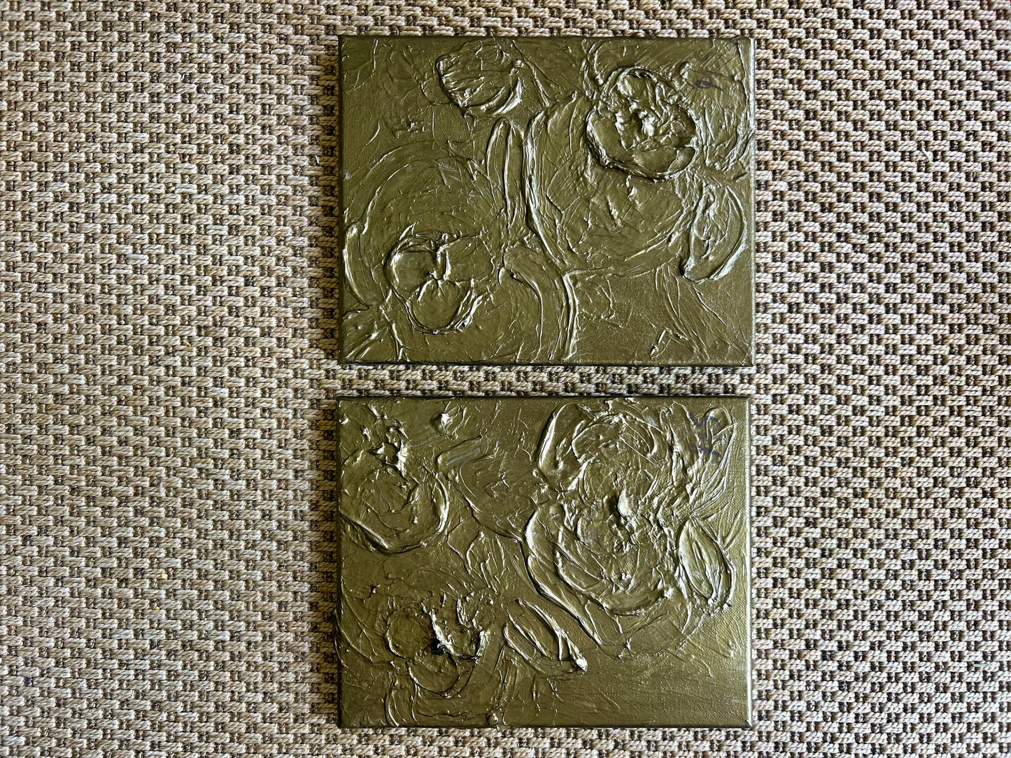 Set of Two Original Minis: Orchids in the Desert (series) | 8” x 10” | Impasto on Canvas