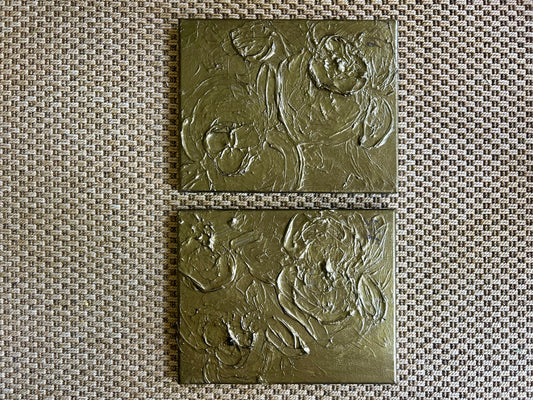 Set of Two Original Minis: Orchids in the Desert (series) | 8” x 10” | Impasto on Canvas