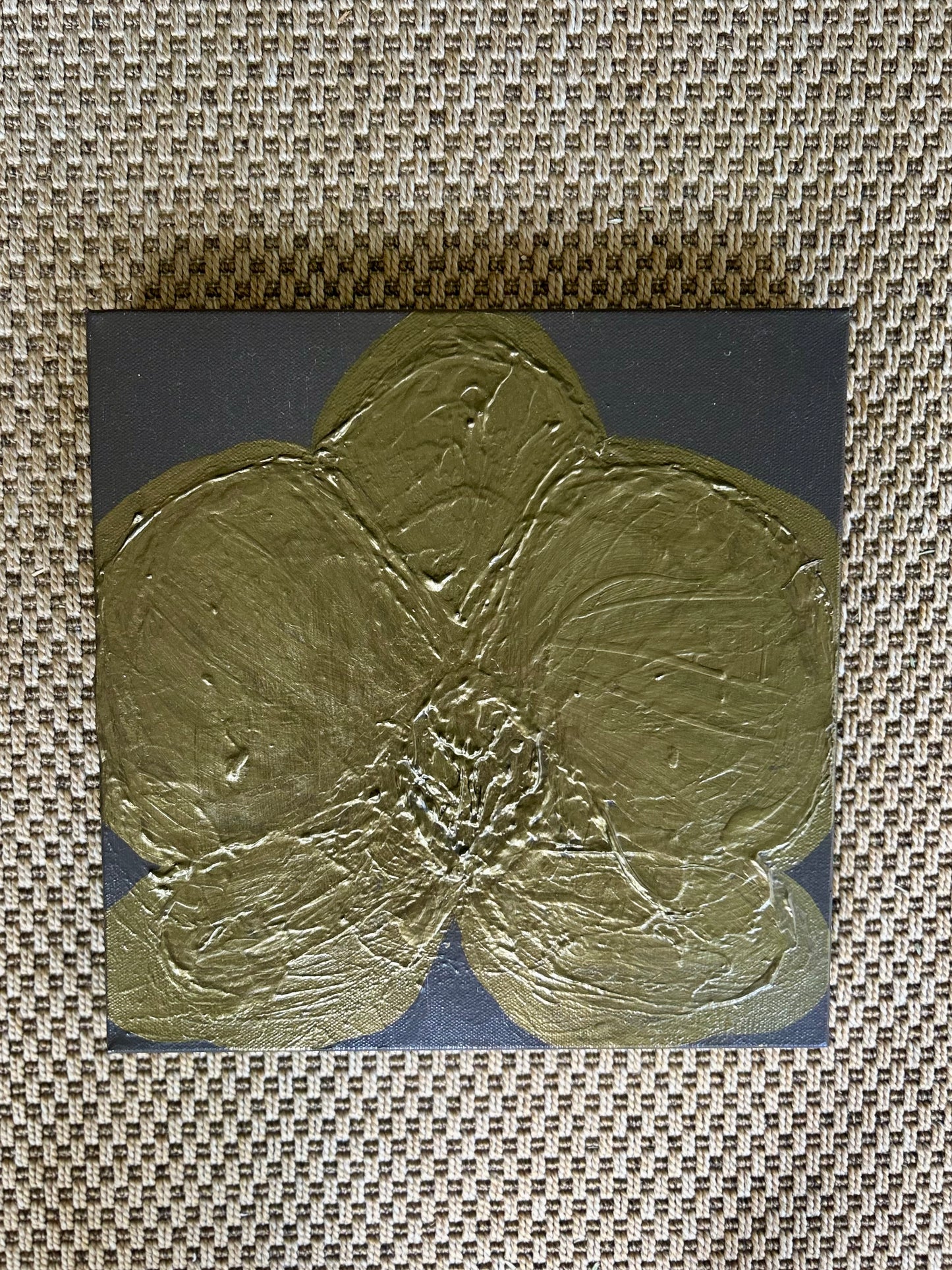 Set of Three Original Paintings: Orchids in the Desert (series) | 12” x 12” | Impasto on Canvas
