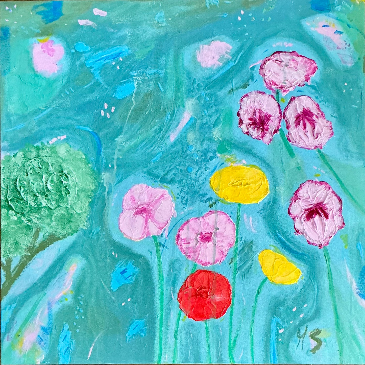 Original Painting: Brief Bloom | 30” x 30”| Impasto on Canvas